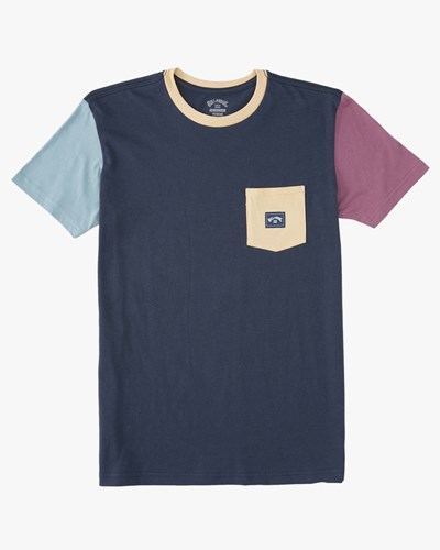 Billabong Apex Pocket T-Shirt Tmavě Blankyt | PIFAGU-479