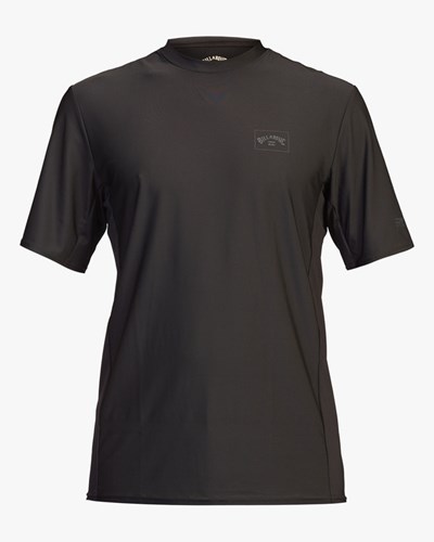 Billabong Arch Mesh Loose Fit UPF 50+ Krátké Sleeve Surf Tee Černé | IHQBOS-294
