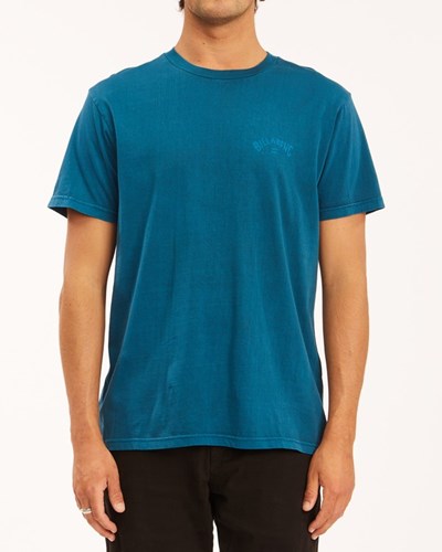 Billabong Arch Wave Washed Krátké Sleeve T-Shirt Tmavě Blankyt | IGYNPW-068