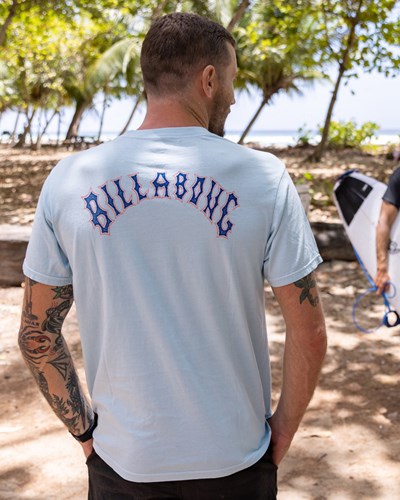 Billabong Arch Wave Washed Krátké Sleeve T-Shirt Coastal | XCKGQY-654