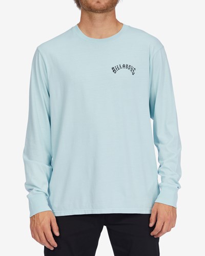Billabong Arch Wave Washed Long Sleeve T-Shirt Coastal | FWMJKG-137
