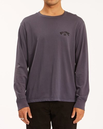 Billabong Archwave Wave Washed Long Sleeve T-Shirt Char | WLJDGR-690
