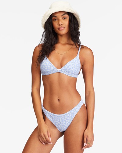 Billabong Away We Go Fixed Triangle Bikiny Top Baby Blues | VDFITG-870
