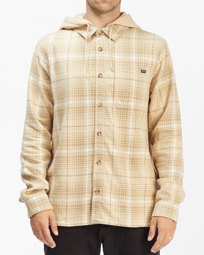 Billabong Baja Cali S Kapucí Flannel Shirt Oatmeal Heather | UOJHKL-425
