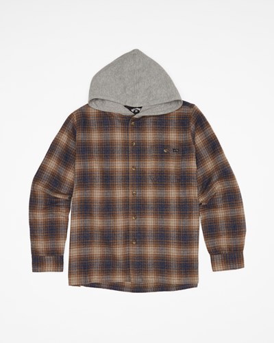 Billabong Baja S Kapucí Flannel Shirt Midnight | OLINTW-364