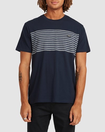 Billabong Banded Die Cut Krátké Sleeve T-Shirt Tmavě Blankyt | LUNYAT-948