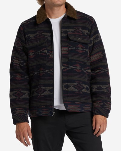 Billabong Barlow Sherpa Jacket Tmavě Blankyt | MLBWVF-237