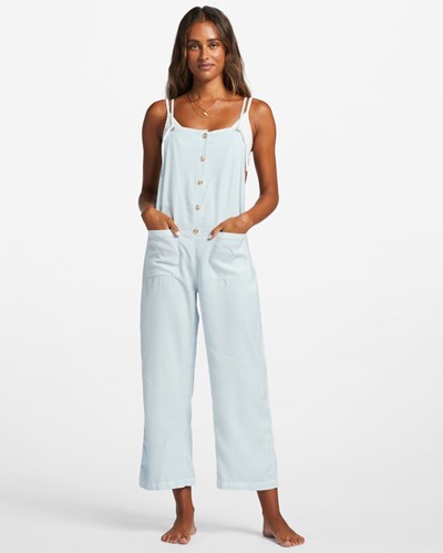 Billabong Beach Cruiser Široké-Leg Overalls Světle | XKYCLJ-092