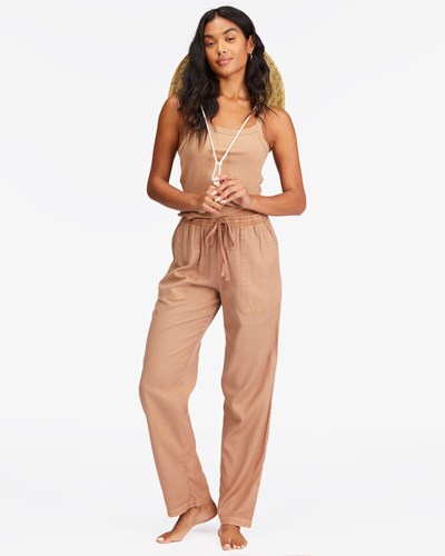 Billabong Beachy Keen Woven Pant Pretty Putty | XWGJFN-408