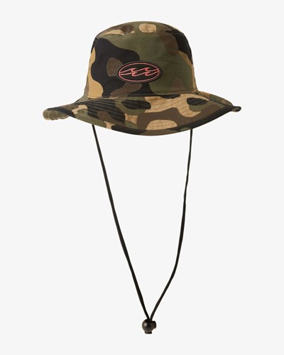 Billabong Big John Print Surf Safari Hat Olivy Zelené Maskáčové | CBYLND-320