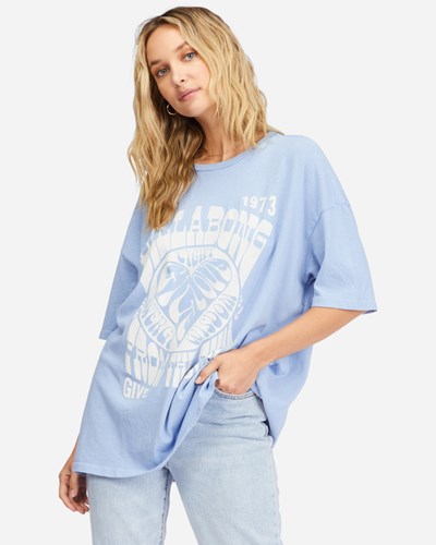 Billabong Blue Bayou Boyfriend T-Shirt Blankyt | DPQRNF-124