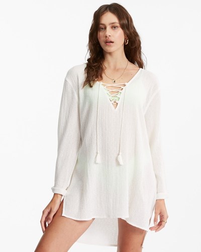 Billabong Blue Skies Mini Beach Cover-Up Salt Crystal | OCXJEG-865