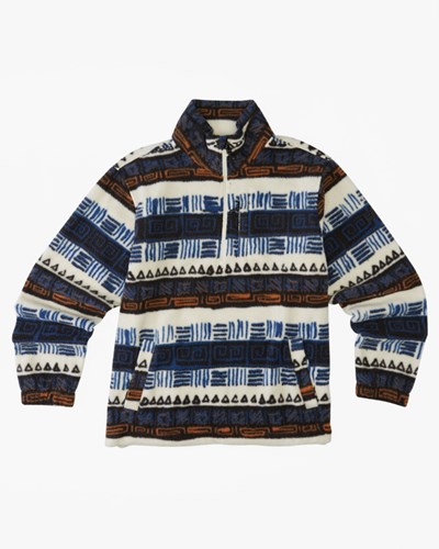 Billabong Boundary Mock Neck Fleece Pullover Bleach | KOEXBJ-410
