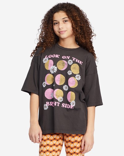 Billabong Bright Side Grafická Boyfriend T-Shirt Černé | UAQXMO-869