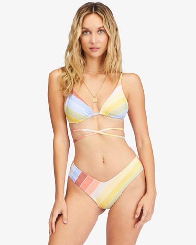 Billabong Brighter Daze Pantofle Vysoké Triangle Bikiny Top Multi | CFEZSN-163