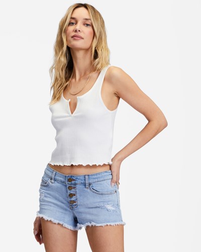 Billabong Buttoned Up Denim Shorts Indigo | WJOHRL-293