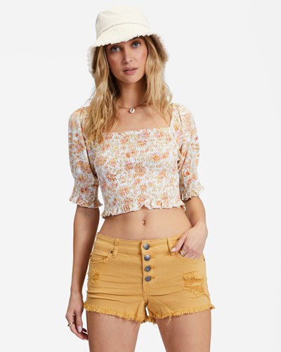 Billabong Buttoned Up Denim Shorts Zlaté | EYSVNP-876