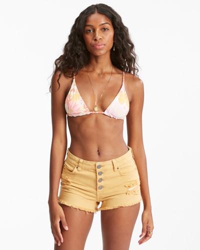 Billabong Buttoned Up Denim Shorts Zlaté | VOMNET-017