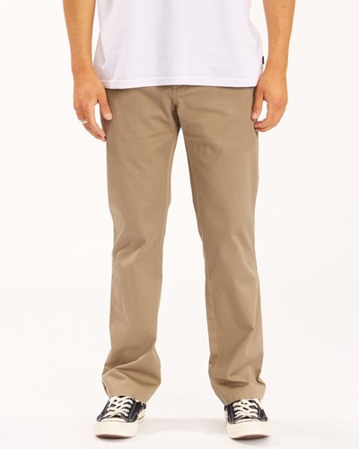 Billabong Carter Stretch Chino Pants Tmavě Hnědožlutý | HLATCK-063