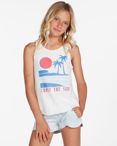 Billabong Chase The Sun Tank Top Salt Crystal | RBHODX-352