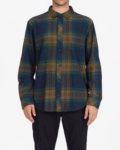 Billabong Coastline Flannel Shirt Real Teal | BSVPKX-374