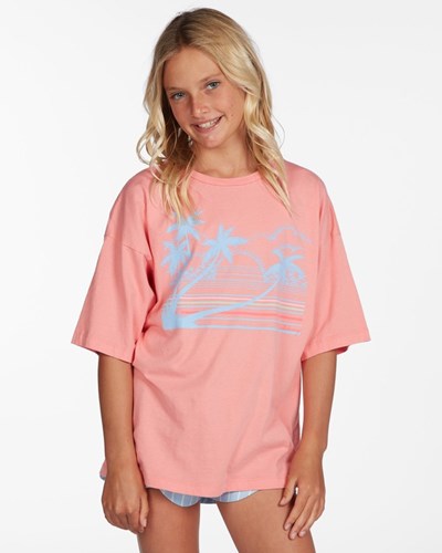 Billabong Cool Summer Oversized T-Shirt Sorbet | HKEYGV-671