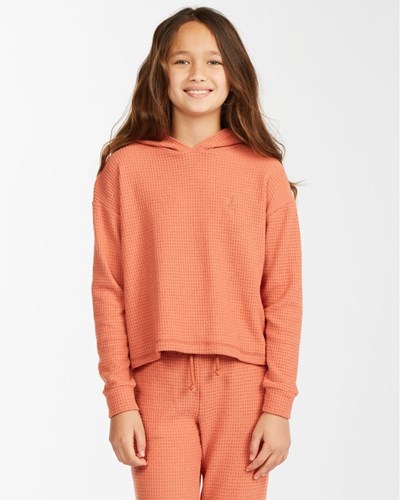 Billabong Cozy Time S Kapucí Long Sleeve Thermal Top Cider | TSDUEQ-052