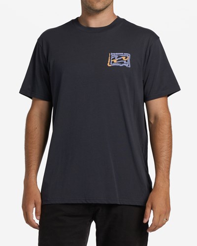 Billabong Crayon Wave Krátké Sleeve T-Shirt Černé | AELFWU-635