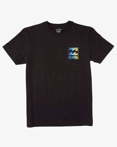 Billabong Crayon Wave Krátké Sleeve T-Shirt Černé | ECJRKV-094