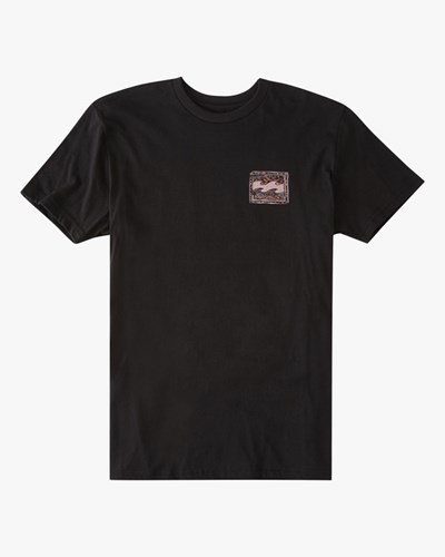 Billabong Crayon Wave Krátké Sleeve T-Shirt Černé | HUOKFX-510