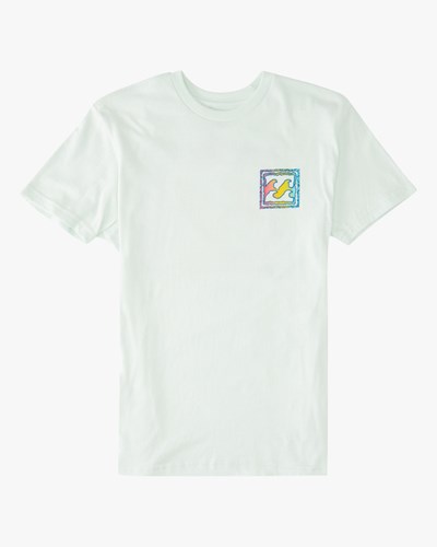 Billabong Crayon Wave Krátké Sleeve T-Shirt Seaglass | MJXGSR-537