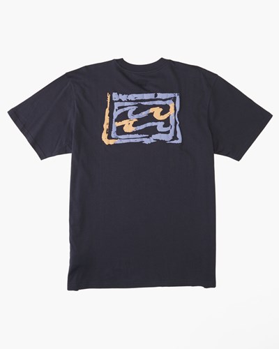 Billabong Crayon Wave Krátké Sleeve T-Shirt Černé | UGIVJL-670