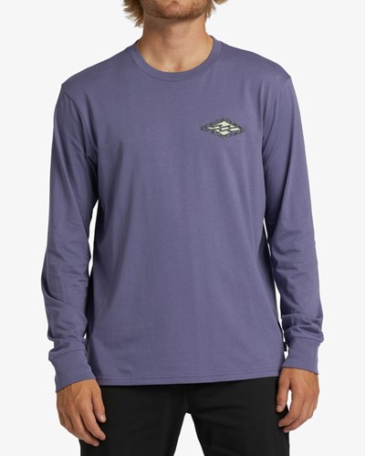 Billabong Crayon Wave Long Sleeve T-Shirt Fialové | BHYZUF-328