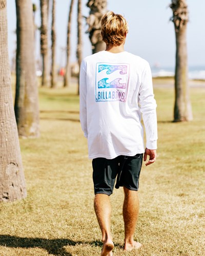 Billabong Crayon Wave Long Sleeve T-Shirt Bílé | SJBFXV-739
