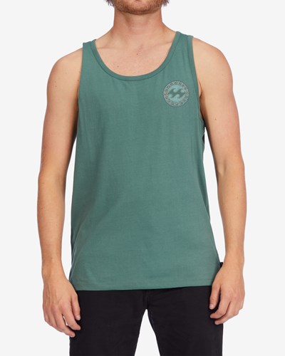 Billabong Crayon Wave Tank Top Zelene | LKDIJY-145