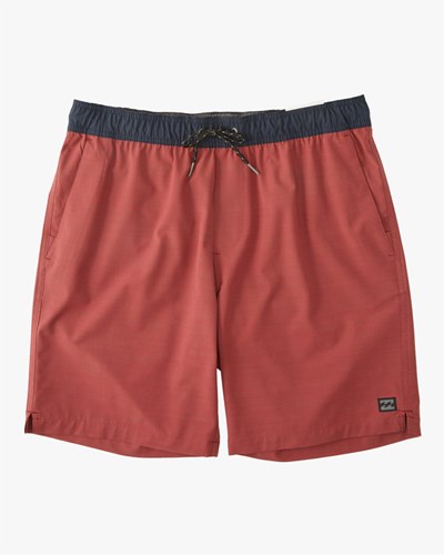 Billabong Crossfire Elastic Submersible Shorts 18" Oxblood | JFBPTO-326