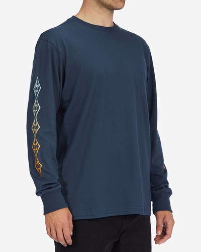 Billabong D Bah Wave Long Sleeve T-Shirt Tmavě Blankyt | JNETAQ-295