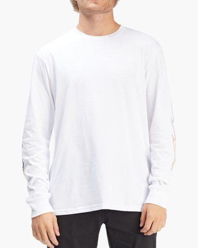 Billabong D Bah Wave Washed Long Sleeve T-Shirt Bílé | QJWOYU-410