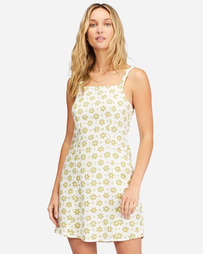 Billabong Daisy Craze Mini Šaty Salt Crystal | PQCVOF-964