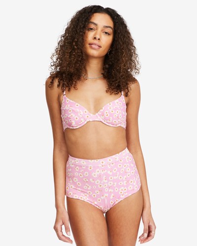 Billabong Daisy Craze Morgan Underwire Bikiny Top Růžové | PQGCOW-359