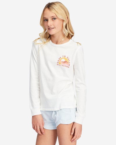 Billabong Dare To Dream Long Sleeve Grafická Boyfriend T-Shirt Salt Crystal | YVKZHJ-415