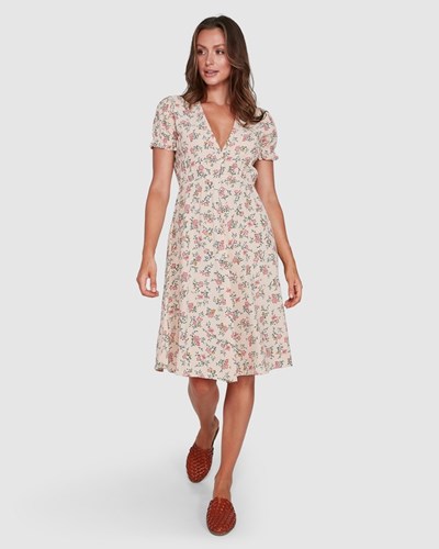 Billabong Day Dreamer Midi Šaty Peach | FMXLDO-349