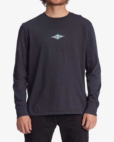 Billabong Diamond Wave Washed Long Sleeve T-Shirt Černé | UDCVHP-582