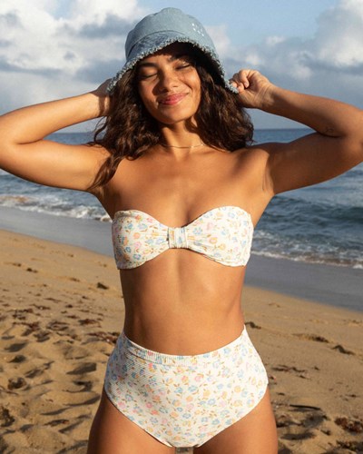 Billabong Ditsy Dreamin Knotted Bandeau Bikiny Top Multi | ISAQPY-965