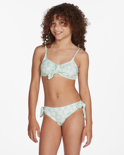 Billabong Ditsy Love Knotted Vysoké Trilet Bikiny Set Honey Dew | DFQAIJ-850