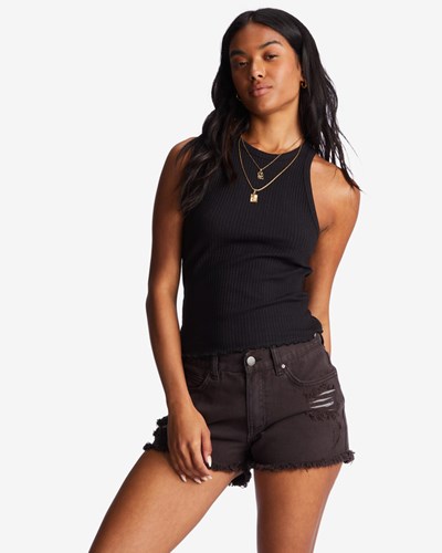 Billabong Drift Away Frayed Shorts Černé | XECDNL-462