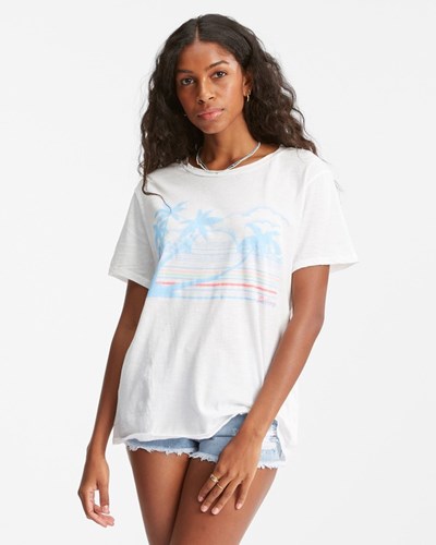 Billabong Enjoy The Journey Boyfriend T-Shirt Salt Crystal | SEJWDF-690