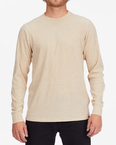 Billabong Essential Long Sleeve Thermal Sand Heather | DCKZLA-197