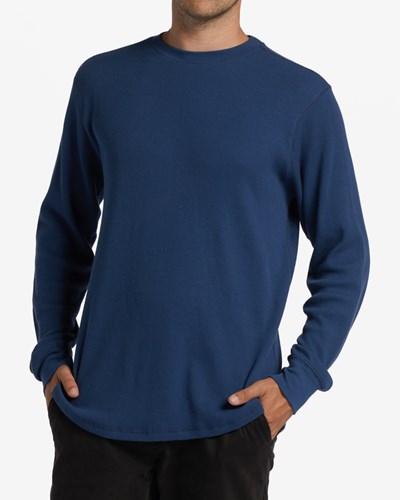 Billabong Essential Long Sleeve Thermal Tmavě Blankyt | HGUPCF-605