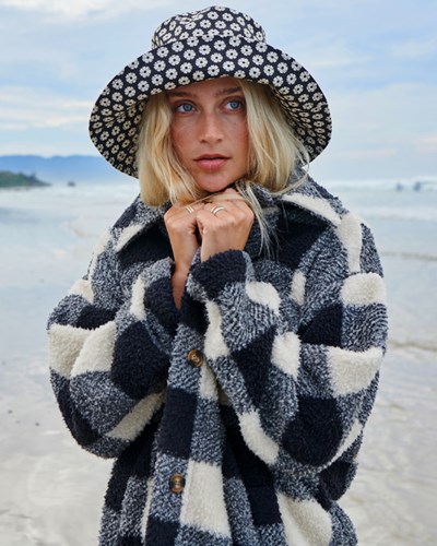 Billabong Fairbanks Button-Up Teddy Bear Jacket Černé | QEPGHY-352